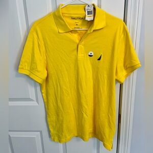 New Yellow Náutica slim fit collar polo shirt size M